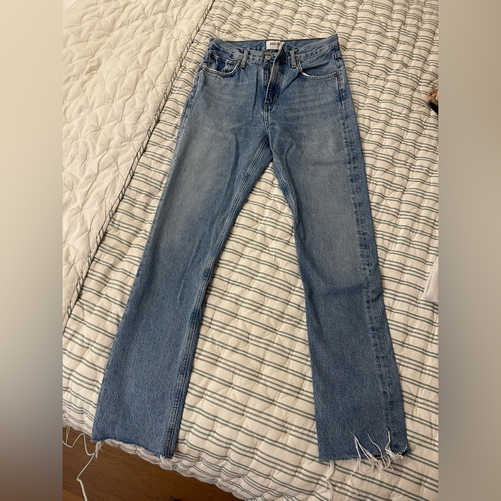 Agolde Light Blue Straight Leg Jeans